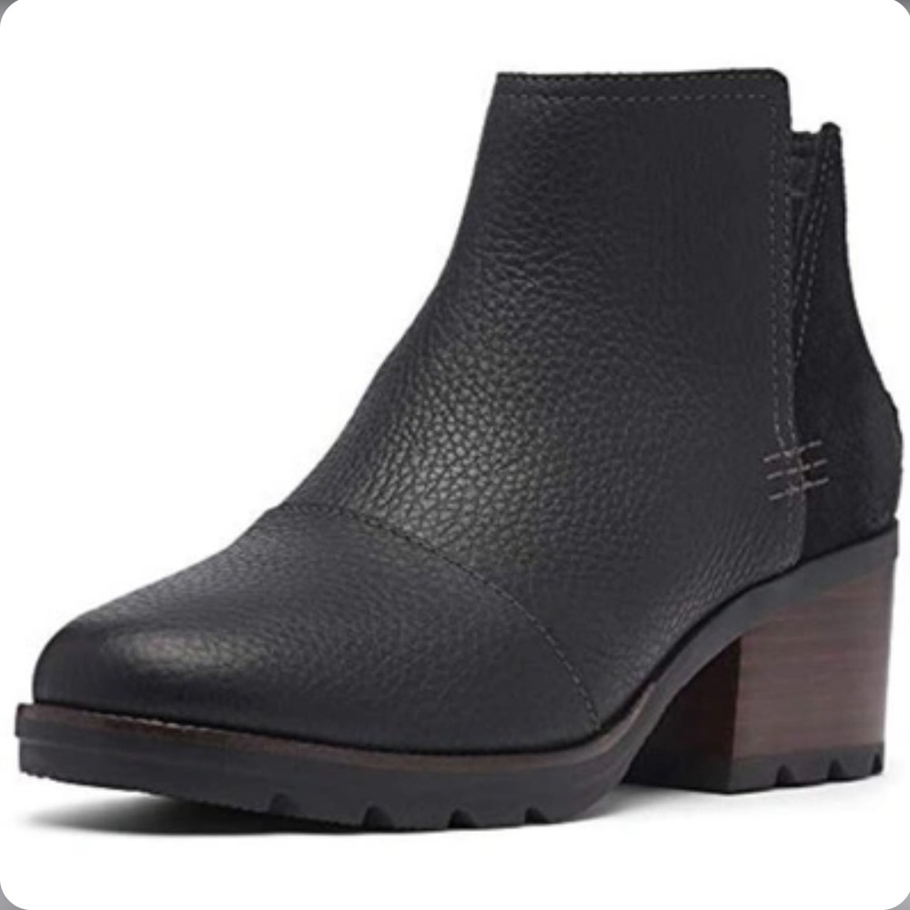 Sorel Cate‎ NL3383 Women's Black Ankle Boots Cut Out